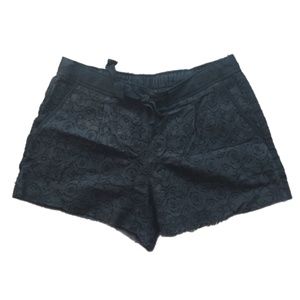 Ann Taylor Loft Lace Shorts Slip-On Tie Waist